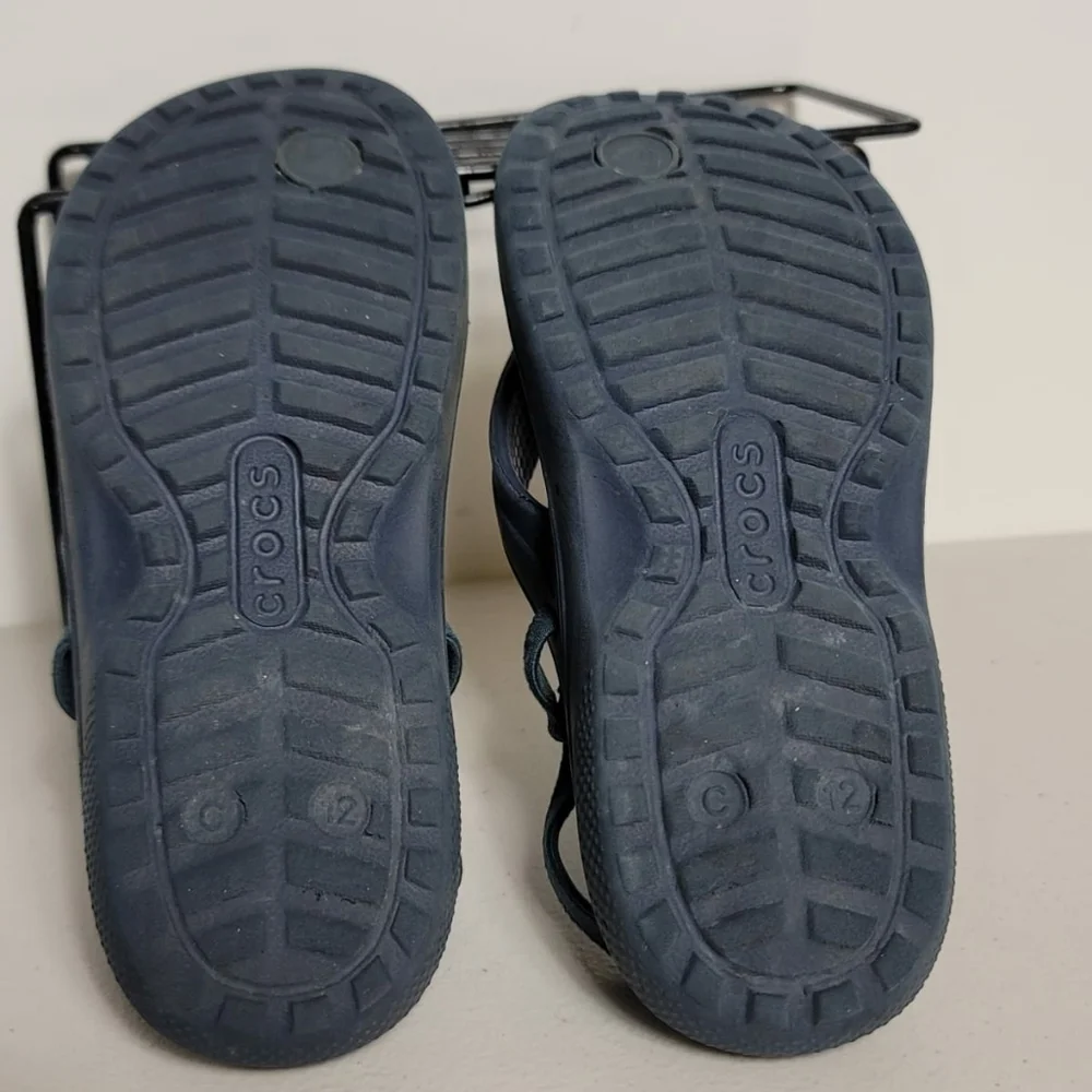 Crocs toddler Slice Sandals Sz C12 blue